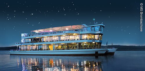 Bilder der MS Brombachsee bei Nacht